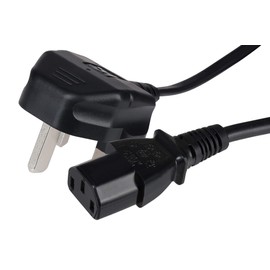 Maplin Power Lead IEC C13 Female Plug to UK 3 Pin Mains Plug 13 Amp Fuse, 2m Cable