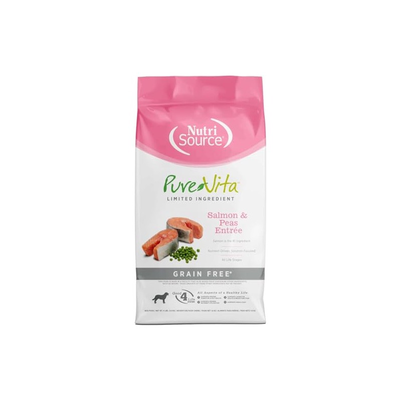 PureVita, Salmon & Peas Grain Free Entree Dry Dog Food,