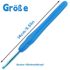 Benlay 4.0 mm Crochet Hooks for Crochet and Knitting, Ergonomic Crochet Hooks with Soft Handles for Arthritic Hands, Lightweight and Comfortable Crochet Tool, Crochet Tool for Knitting Beginners