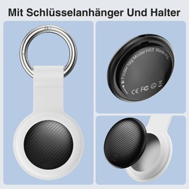 Air Tracker Tag 4-Pack - Smart GPS Tag with Apple Where is ? (iOS Only) with Protective Case, Waterproof Item Finder, 100 dB Volume, Bluetooth Key Finder for Luggage, Suitcase