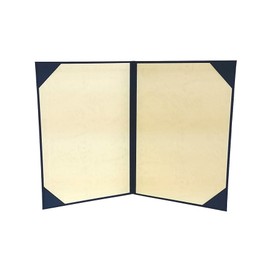 Mino Shokai 9342-02 Certificate File, B5 Size, Cloth, Navy, No Pads, B4 Certificates