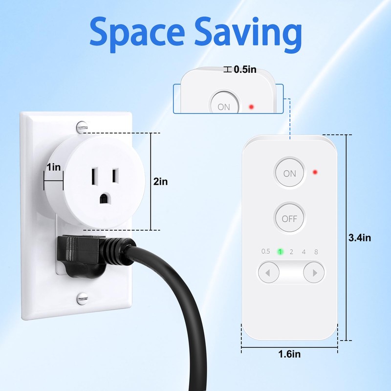 Greencycle Remote Control Outlet Plug, Remote Light Switches Wireless Indoor,