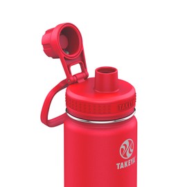 Takeya Actives Water Bottle with Spout Lid - Bottle with Double Stainless Steel Insulation - Dishwasher Safe & BPA-Free - Bottle with Spout Lid & Removable Bumper - 24 oz, Watermelon