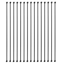Sidasu 15 Pack Iron Balusters Square Hollow Stair Spindles 1/2" Metal Balusters with Iron Baluster Swivel Shoes for Staircase