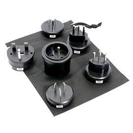 Gefotech 25290 Multi-country Travel Adapter Angled Italy China USA Switzerland French Socket 16A + t White