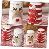 FUNOMOCYA 2pcs Ceramic Salt Pepper Christmas Style Spice Jars Salt