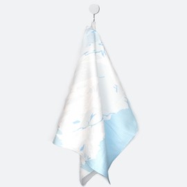 Eunzel Kitchen Tea Towel, Quick Dry Microfiber Dish Towels with Hanging Loop for Kitchen Drying 18" x 30", Snow Mountain