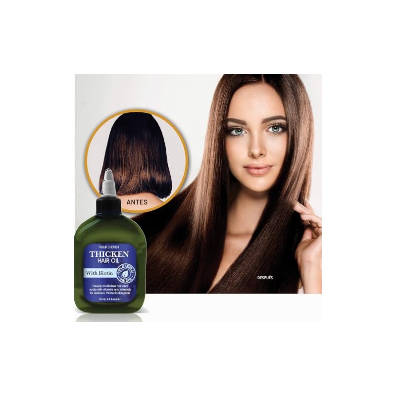 Hair Chemist Soluciones espesar aceite de cabello con biotina 2.5