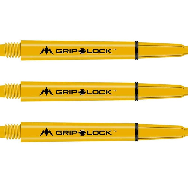 Mission Darts 5 x Yellow GripLock Shafts Medium Dart Stems
