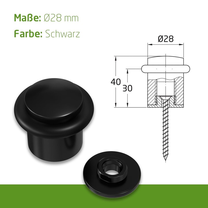 Amig - Door Stop, Protection Against Impact, Easy Installation, Includes