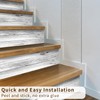 funlife 3 Strips Peel and Stick Stair Risers Stickers, Self