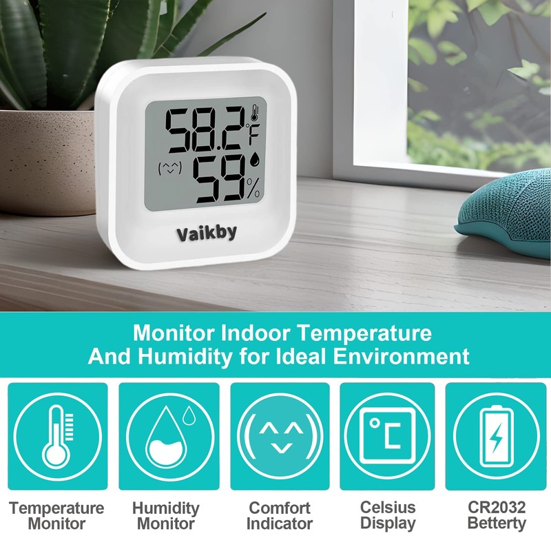 Indoor Humidity Meter Hygrometer 4Pack, Room Thermometer for Accurate Room
