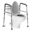 Toilet Safety Rails, Height-Adjustable, Foldable, Tool-Free Assembly, for Elderly, Seniors,