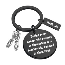 KUIYAI Dance Teacher Keyring - Appreciation Gift, Behind Every Dancer Is A Teacher Who Believes In Her, Every Dancer Blackuk