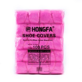 Disposable Shoe Cover Refills for Automatic Shoe Cover Dispenser Machine shoe cover dispenser refills T-Buckle Shoe Cover 100 Pcs[Pink]
