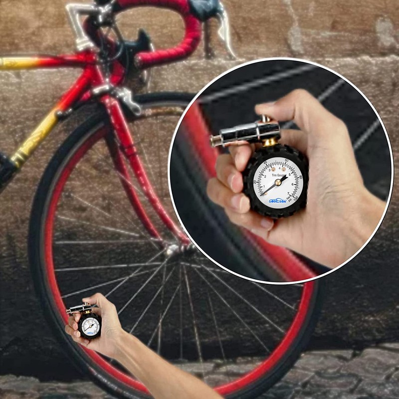 Presta Valve Gauge, GODESON Analog Presta Valve Bicycle Tire Pressure