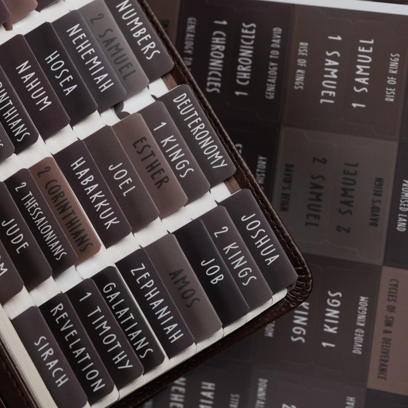 UPAFEXXI-Laminated Bible Tabs with Book Summaries, Bible Tabs for Women