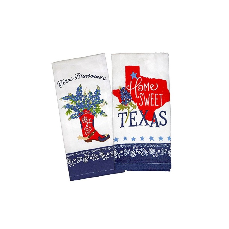 Kay Dee Designs Home Sweet Texas Bluebonnets Tea Towel and