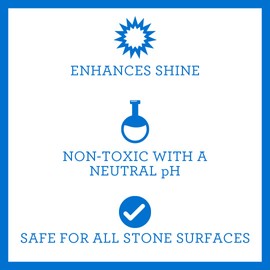 TriNova Granite Cleaner & Polish Gallon Refill for Daily Use - Made in USA, Enhances Shine, Streak-less - for Counter-tops, Marble, Stone, Bathroom Tile Kitchen, & Islands - 128 fl oz