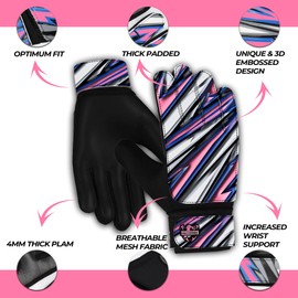 FIGHTSENSE Goalkeeper Gloves for Children, Teenagers, Boys, Football Gloves, Latex Palm, Breathable, Strong Grip, Double Wrist Protection (Pink, Size 4, Suitable for 6-9 Years)