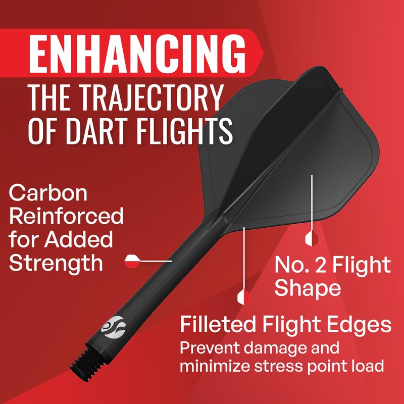 Shot! Darts Flight Deck One Piece Dart Flight and Shaft