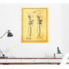 Pipe Wrench Patent Print Golden Look with Border (11" x