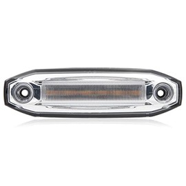 Maxxima Clearance Marker Amber Clear Lens and White Ground Light