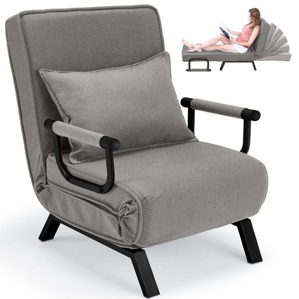Buymoth Convertible Bed Sleeper Chair 3 in 1 Chaise Lounge