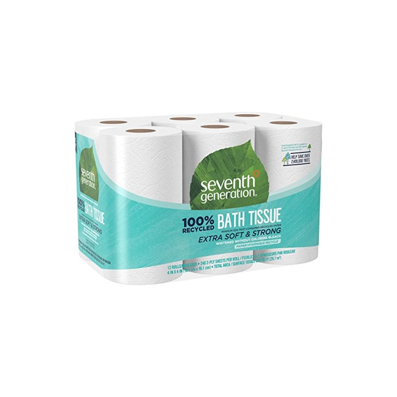 Seventh Generation Toilet Paper Recycled Bath Tissue 100% Recycled Paper