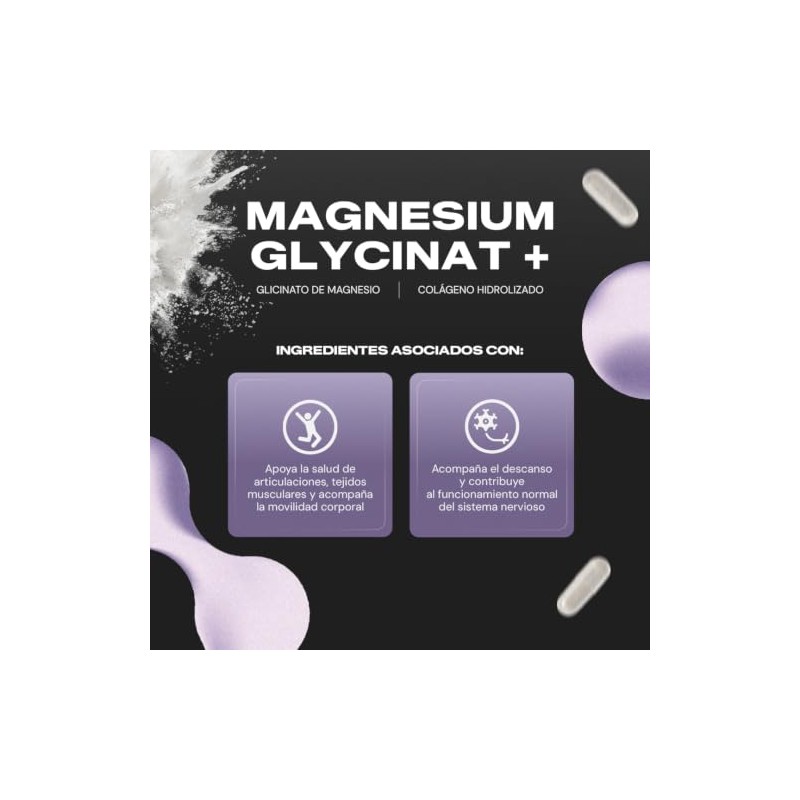Glicinato Magnesio 120 Capsulas 500mg Meses Vitalbotanics Multivitaminico Colágeno Suplementos