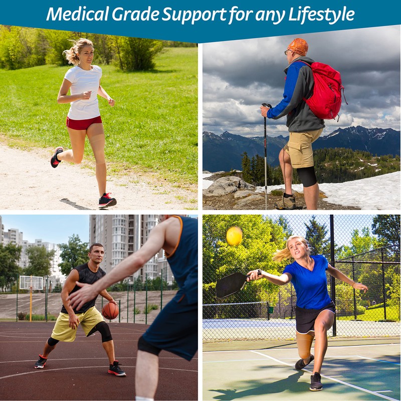 medi Seamless Knit Knee Support Compression Sleeve w/Band Beige XS