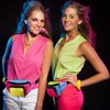 80s Retro Neon Fanny Pack 2 Pockets Hands Free Belt