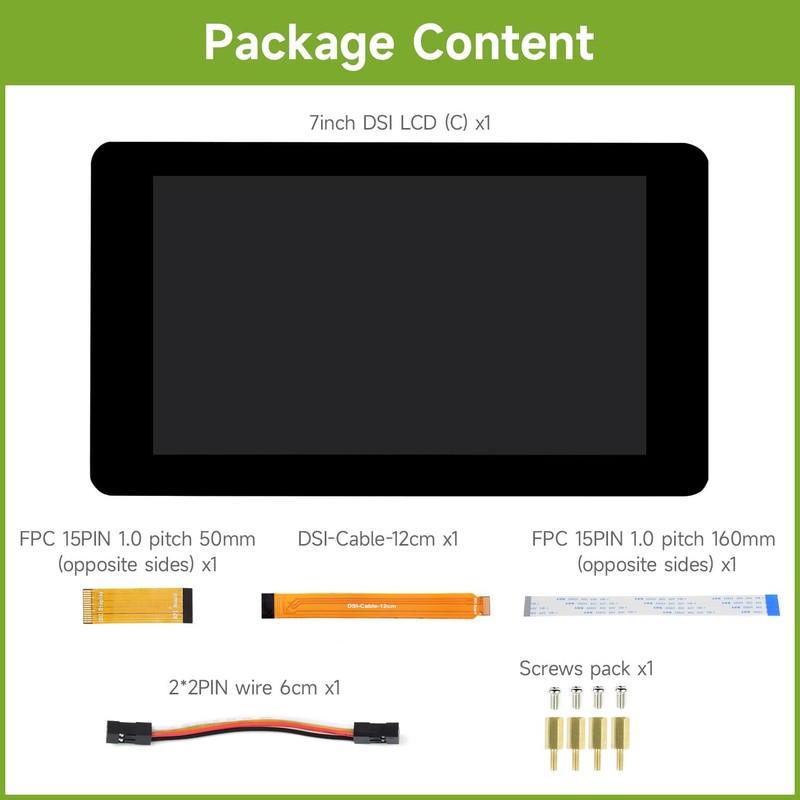 Waveshare 7 Inch Screen Capacitive Touch IPS Display Compatible with