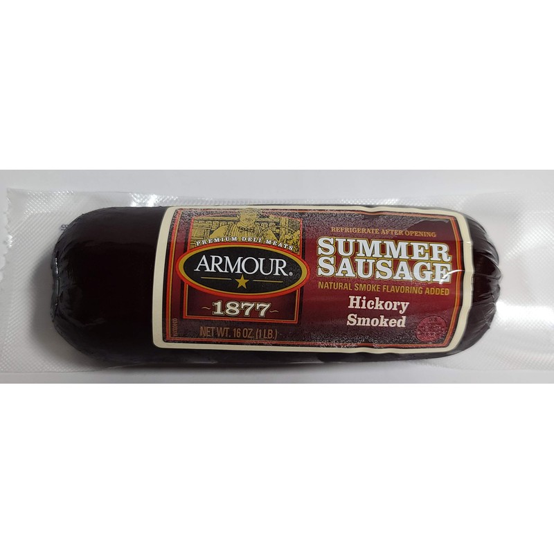 Armour 1877 Hickory Smoked Summer Sausage, 16 oz Sticks (3