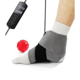 aromaseason Aroma Season Ankle Heating Pad, Heated Ankle Wrap, Warm Therapy for Sports Injury Relief, Warm Compress for Ankle Sprains Recovery with 5 Heat & 6 Timer Settings for Men Women