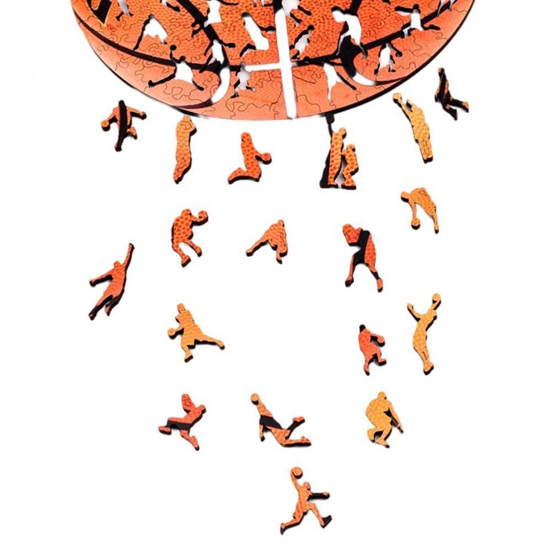 203 Pieces Irregular Basketball Shape Puzzle Wooden Toys Wooden Jigsaw