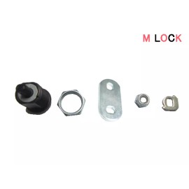M LOCK LOF OF 5 7/8" Tubular Cam Lock; *BLACK* 2 key pull CABINET,  KEY ALIKE  2400AM-B