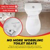 White Plastic Toilet Seat Hinge Replacement with Bolts Screw and