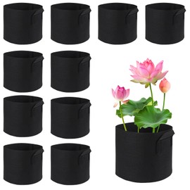 XGBDL 10 Pack Lily Plant Pots for Pond, Aquatic Pond Planter for Pond Reusable Pond Plant Basket Grow Bags for Pond, Aquatic Plants, Potato, Carrot, Onion, Flower (2 Gallon)