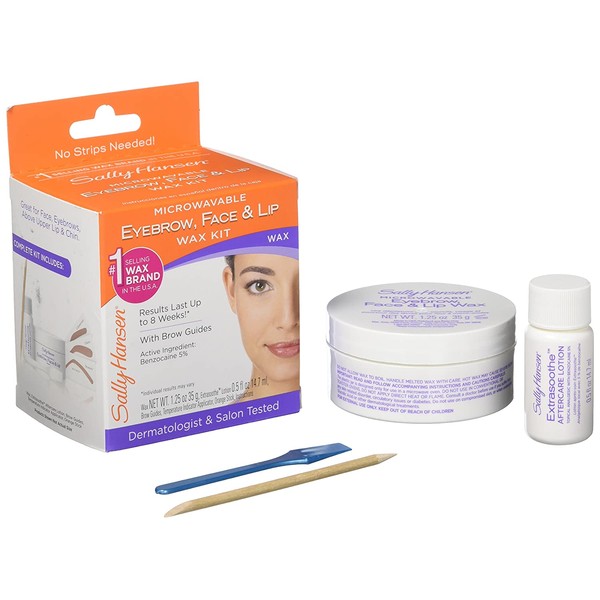 Sally Hansen 5001 Eyebrow, Face, Lip Stripless Face Wax Kit, Pack Of 1