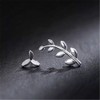 925 Sterling Silver Olive Leaf Ear Climber Simple Minimal Ear