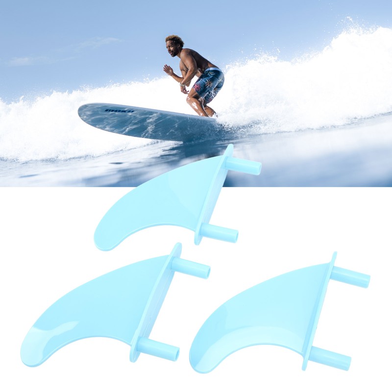 Surfboard Fins Soft Top Tri Fin Set PVC Plastic for