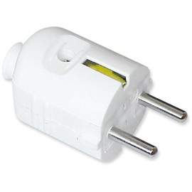 AS – Schwabe 45031 Angled Plug With Central Contact of Protection, White, 230 V