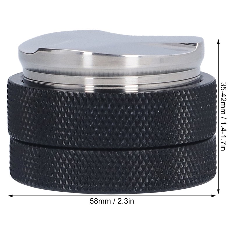 Black Coffee Tamper Stainless Steel Dual Head Coffee Distributor for