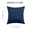 Pack 2 Navy Blue Velvet Cushion Covers 45 x 45