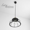 Licht-Erlebnisse Vintage Pendant Light Black Copper Wire Frame Shade Industrial
