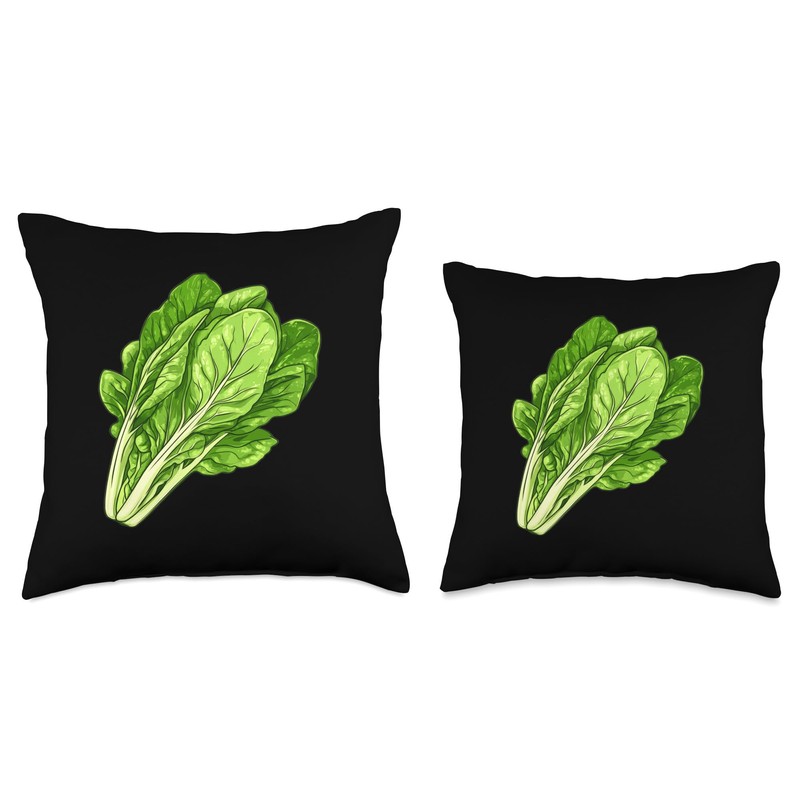 Romaine Lettuce With Leaves Throw Pillow