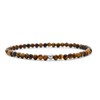 BERGERLIN Genuine tiger's eye bracelet with 925 Sterling silver -