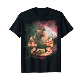 Fun space hamster with pizza T-Shirt
