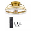 Ceiling Fan with Light 3 Color Dimmable LED Fans Light